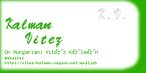 kalman vitez business card